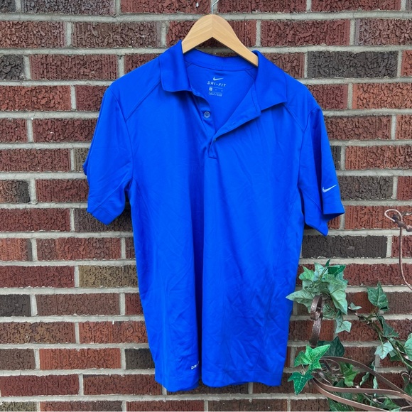 Nike Other - Nike Royal Blue Dri-Fit Collared Short Sleeve Shirt